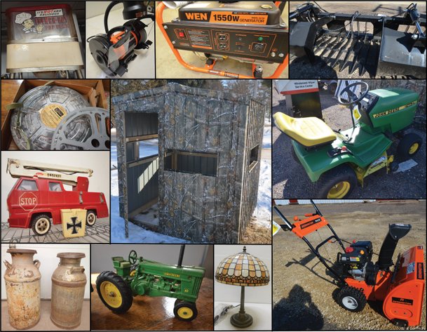 LAWNMOWERS, NEW TOOLS & GAS GENERATORS, LAMPS, HUNTING BLIND, COLLECTIBLES - Mondovi, WI
