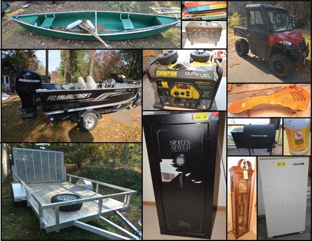 BOAT, BOAT LIFT, WOOD WORKING TOOLS, CONSTRUCTION EQUIPMENT, FURNITURE, AND MORE - Augusta, WI