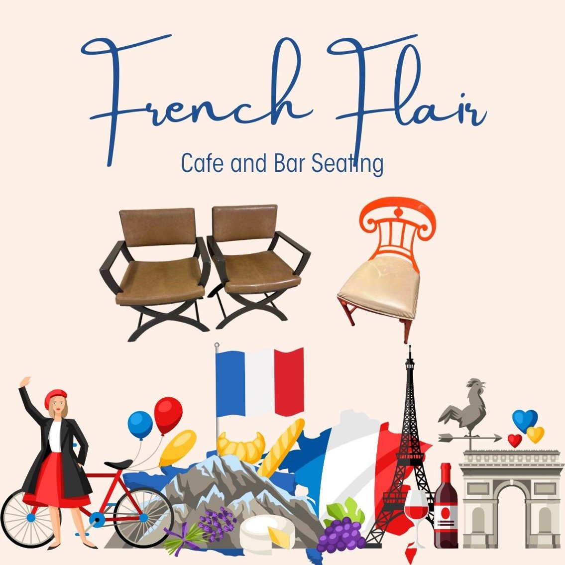 French Flair Cafe and Bar Seating