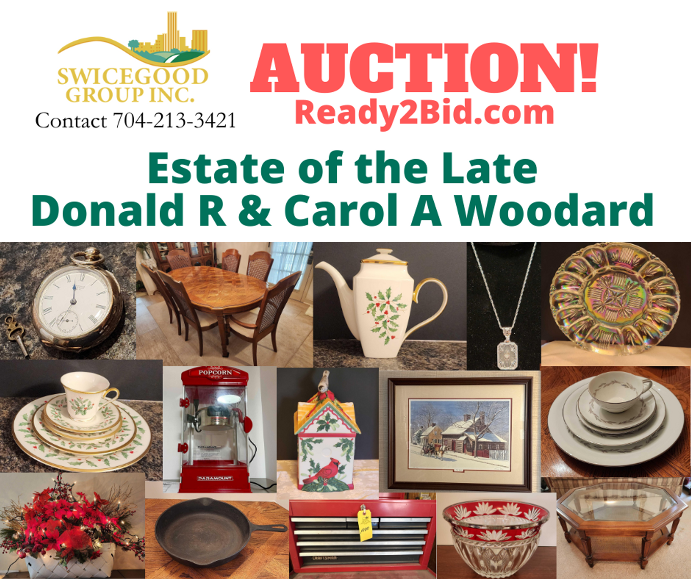 Estate of the Late Donald R & Carol A Woodard Auction