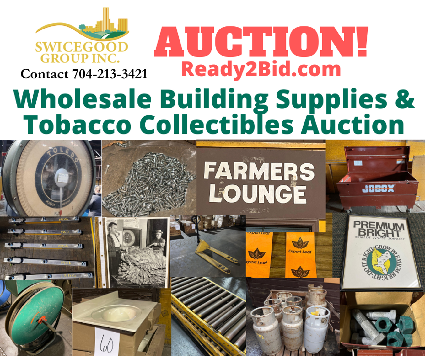 Wholesale Building Supplies & Tobacco Collectibles Auction
