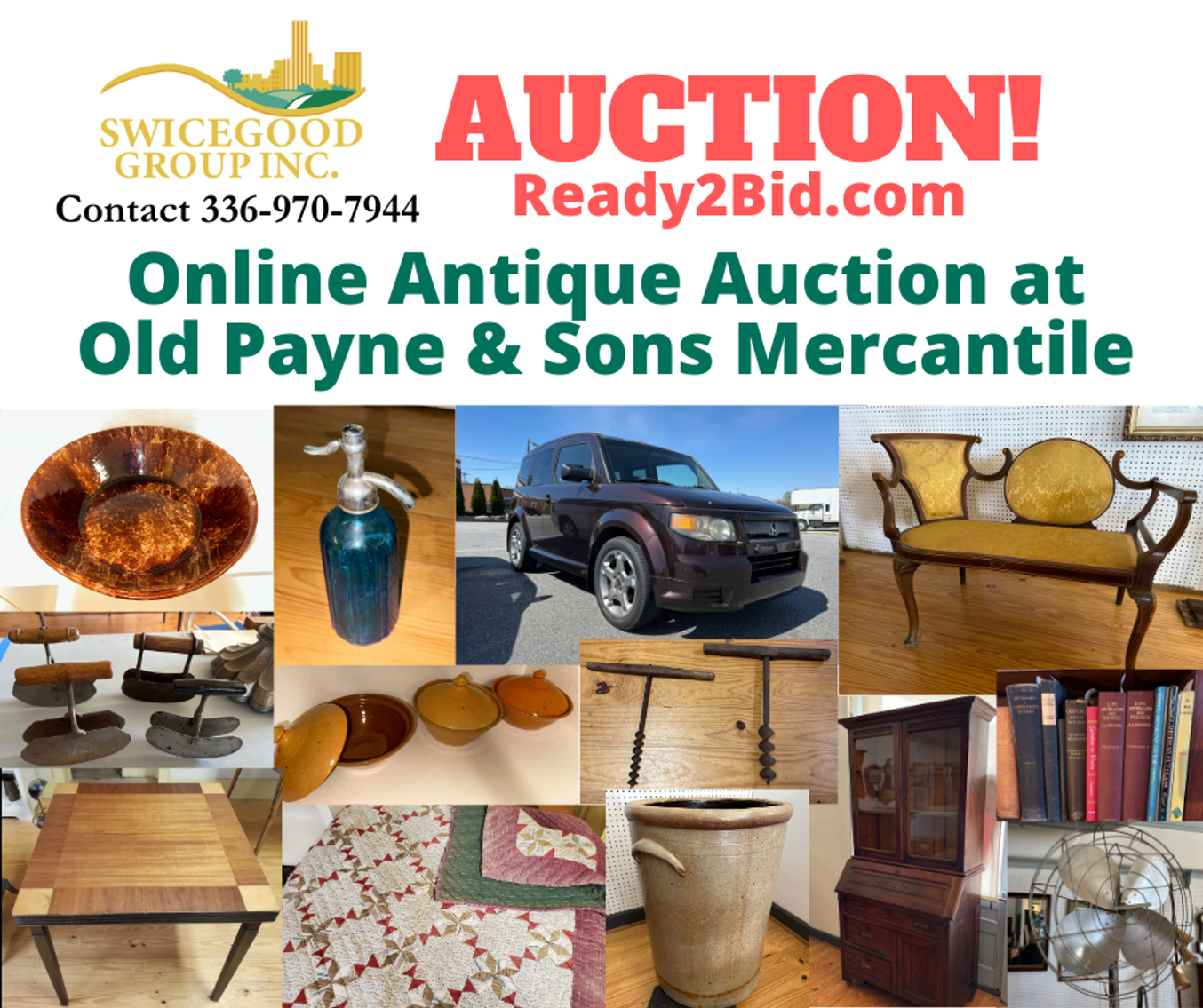 Online Antique Auction at Old Payne & Sons Mercantile 