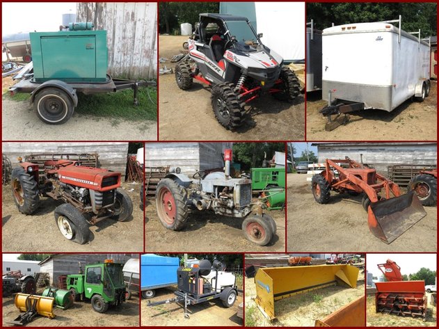 Plowing Equipment, Farm Machinery, Lawn Tractors, Siding Tools & Tractors Consignment Auction