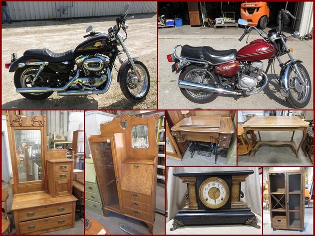 Motorcycles,  Furniture , Sterling and Decor  (pink tag)