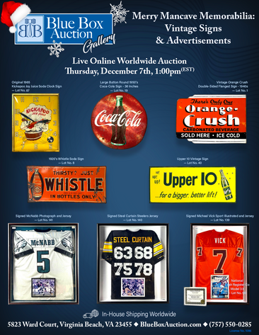 Merry Mancave Memorabilia: Vintage Signs, Advertisements, & Sports Memorabilia | Online Worldwide