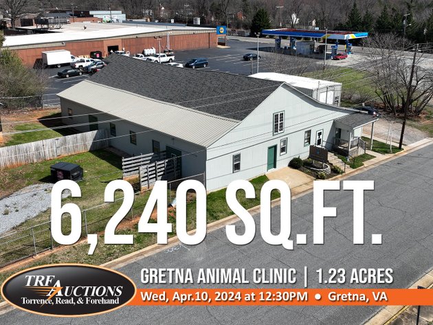 Gretna Animal Clinic: 6,240 Sq.Ft. Facility on 1.23 Acres just off Main St