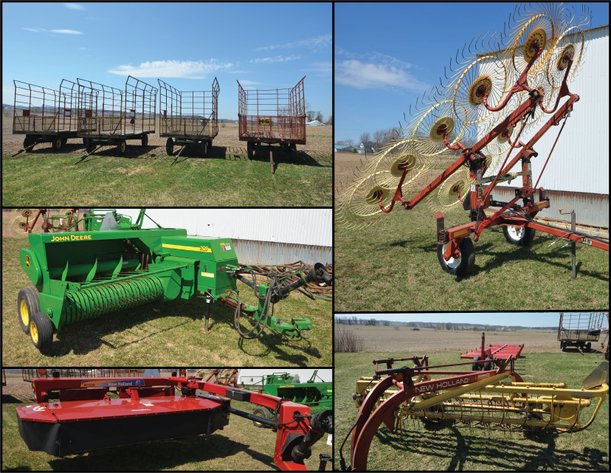 JD 328 BALER, NH DISCBINE, AND OTHER HAY EQUIPMENT - Augusta, WI