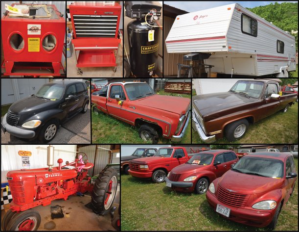 VEHICLES, TOOLS, CAMPER, SHOP EQUIPMENT, TRACTOR, OTHER ITEMS -  COCHRANE AUTO SERVICE - Cochrane, WI