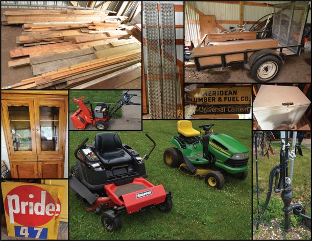 LAWN MOWERS, TRAILER, LAWN&GARDEN, TOOLS, FISHING, COLLECTIBLES, AND HOUSEHOLD - Mondovi, WI (Meridean)