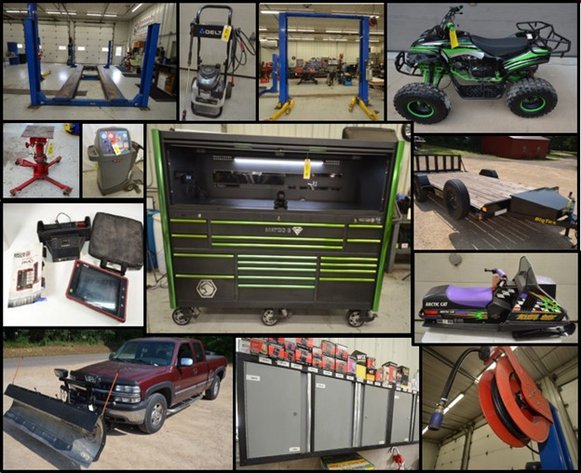 SHOP TOOLS, LIFTS, TOOLBOXES, PLOW TRUCK & OTHER INVENTORY ITEMS - Pepin, WI