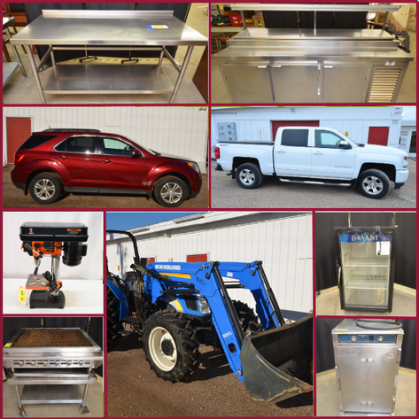 CHEVY TRUCK, CHEVY EQUINOX, TRAILERS, NH TRACTOR, RESTAURANT EQUIPMENT, COINS, AND TOOLS - Mondovi, WI