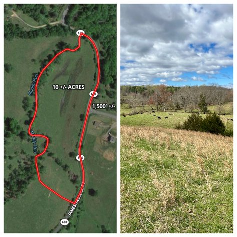 10 +/- Acre Parcel w/1,500' +/- of Road Frontage & Mountain Views in Culpeper County, VA--SELLING to the HIGHEST BIDDER!!