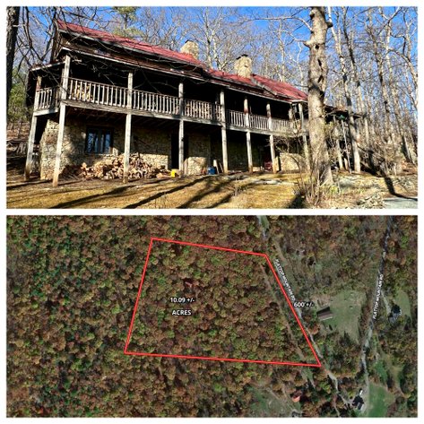 4 BR/1.5 BA Period Correct Relocated 1850's Log Cabin on 10 +/- Acres w/Amazing Mountain Views in Greene County, VA--ONLINE ONLY BIDDING!!