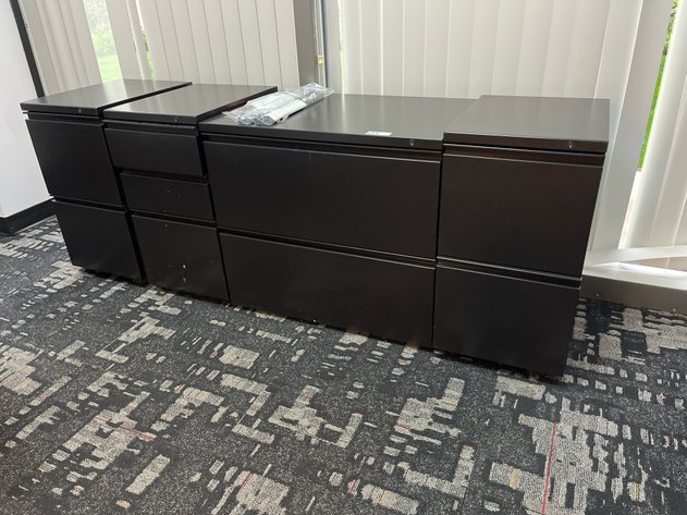 Group of four filing cabinets