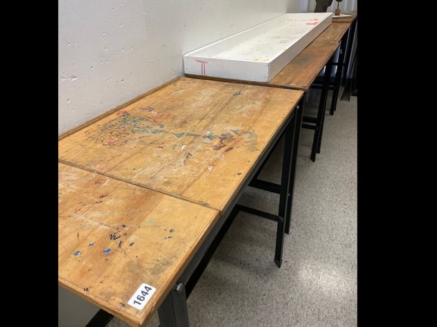 Lot of four drafting tables
